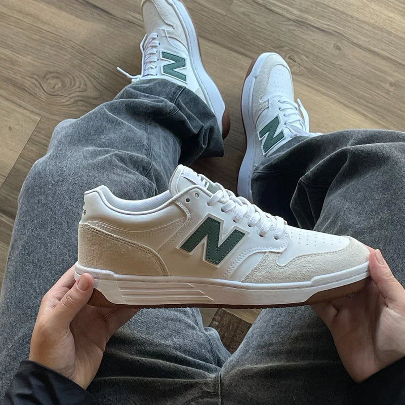 New Balance 480 Low Branco Verde Cinza