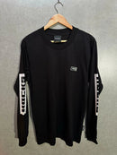 Camiseta Manga Longa Hocks Logo Letter Preta