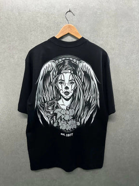 Camiseta Oversized Trip Side Saint Thug Preta