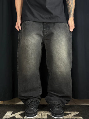 Calça Jeans Baggy Jateado Marrom