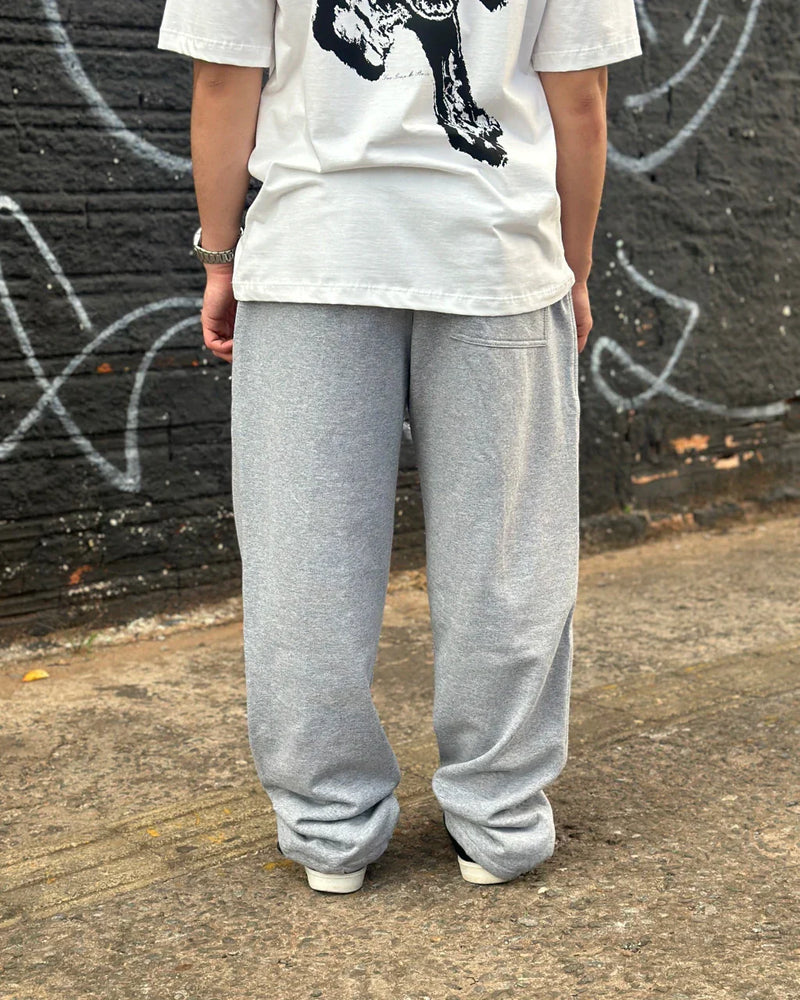 Calça Moleton Baggy Mj Cinza