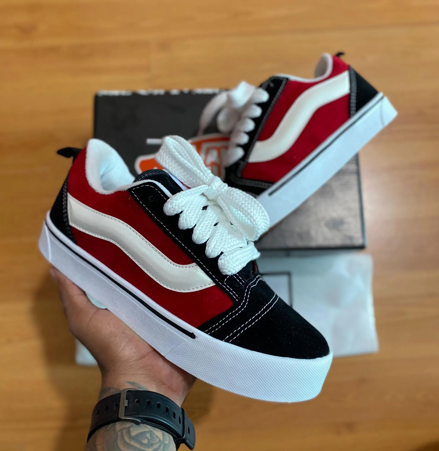 Vans Knu Skool Red Black